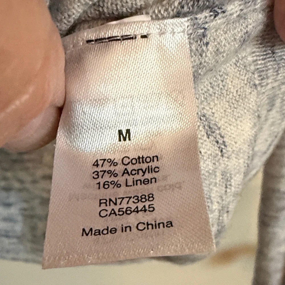 J. Crew Heathered Blue/Gray Long Sleeve Top - Picture 3 of 5